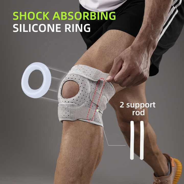 Adjustable unisex knee support brace providing compression & stability for osteoarthritis, sports & general joint support.