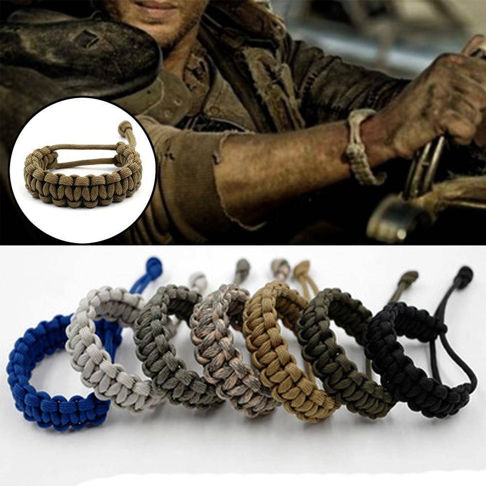 Unisex adjustable paracord survival bracelet for outdoor adventures