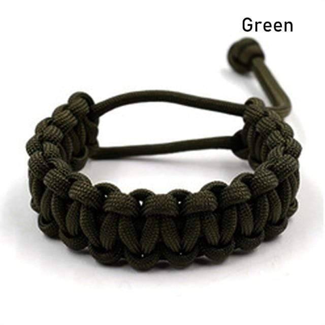 Stylish paracord bracelet, ideal for hiking and outdoor gear enthusiasts