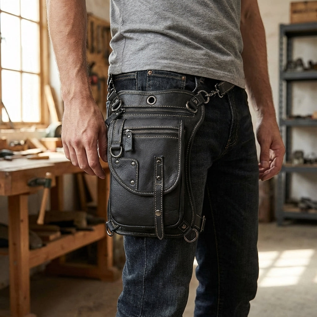 Unisex adjustable waist & crossbody bag, water-resistant for active lifestyles and outdoor gear.