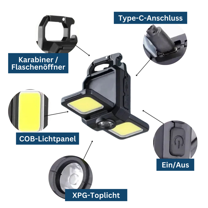 Compact Adventure LED Lamp, battery-powered emergency light for outdoor gear