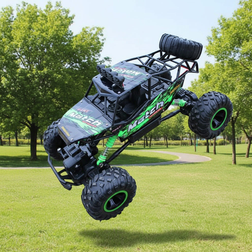 Durable 4x4 All-Terrain RC Monster Truck, ready for any adventure or challenging obstacle.