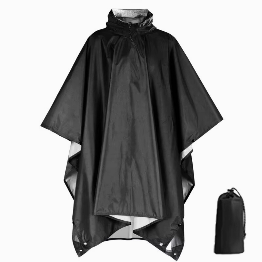 Unisex All-Weather 3-in-1 Poncho for camping and hiking, waterproof and lightweight