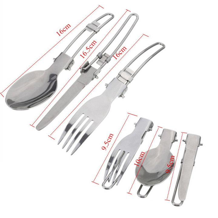 Versatile outdoor kitchen cookware set, compact and lightweight for easy transport and storage.