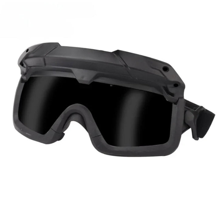 Unisex anti-fog tactical goggles with clear lens, ideal for airsoft and paintball protection.