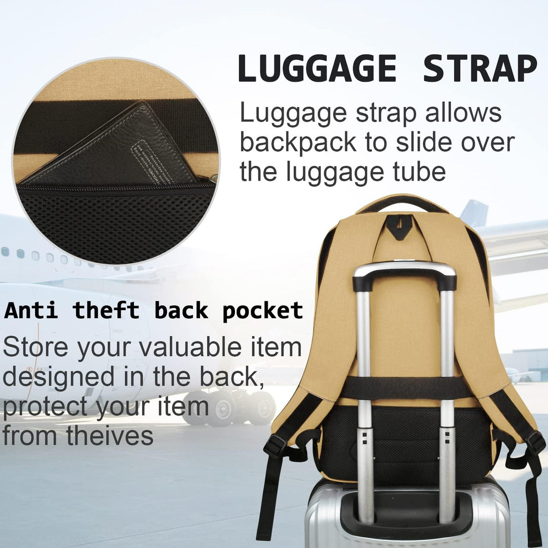 Secure anti-theft backpack for tech accessories, includes external USB charging.