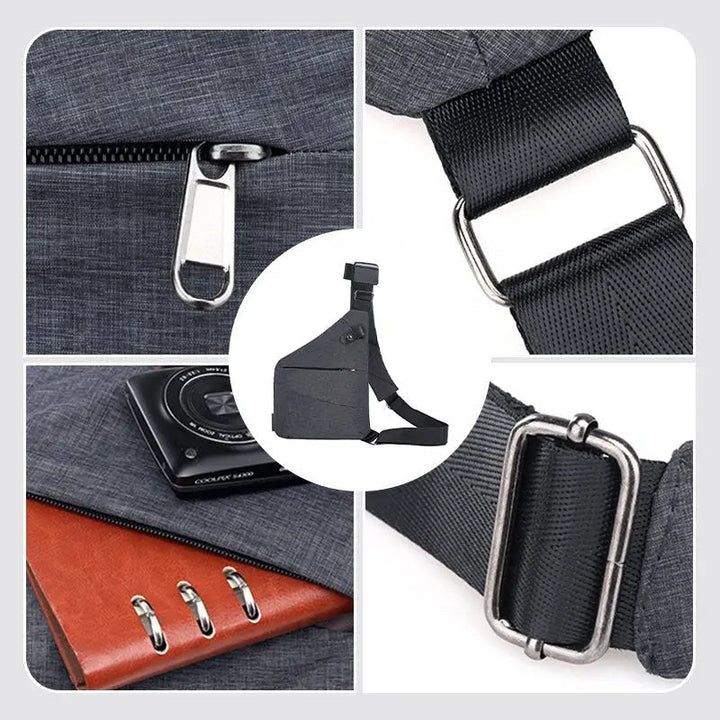 Secure unisex anti-theft travel shoulder bag. Lightweight crossbody messenger for urban exploration & daily use.