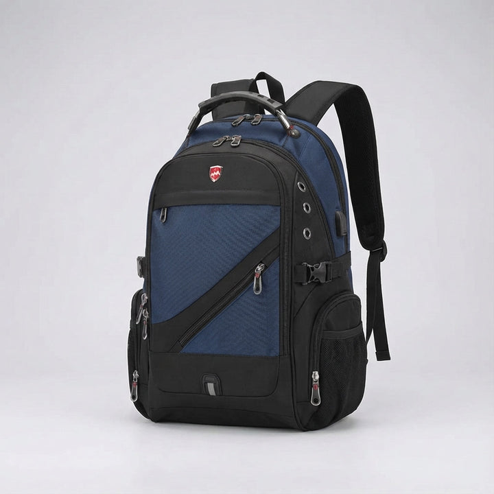 Expandable anti-theft travel backpack, spacious design for extra gear, ideal for longer trips & adventures.