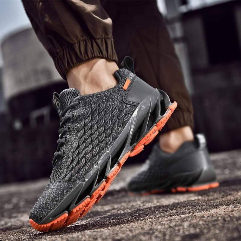 Unisex athletic running shoes, black mesh upper with white sole, ideal for training and outdoor sports.