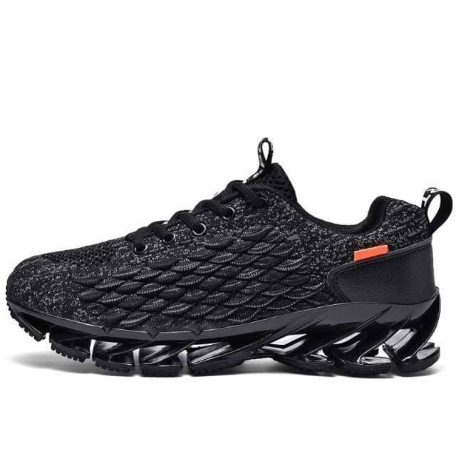 Breathable unisex training shoes, lace-up design, grey mesh fabric perfect for running and active wear.
