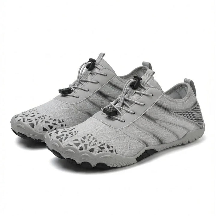 Unisex barefoot comfort shoes in action, lightweight and non-slip, perfect for active everyday wear.