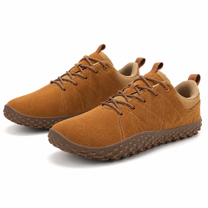 Unisex barefoot hiking trainers with wide toe box for natural foot comfort.