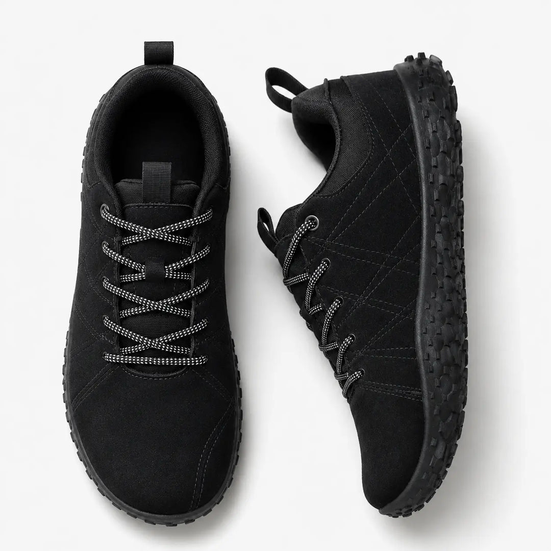 Comfortable minimalist hiking trainers, unisex, wide toe box, and zero drop.