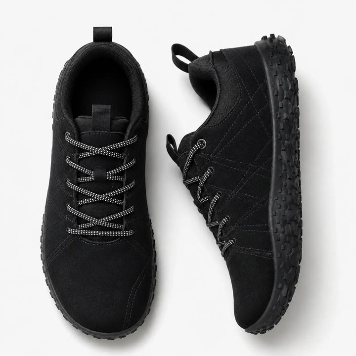 Comfortable minimalist hiking trainers, unisex, wide toe box, and zero drop.