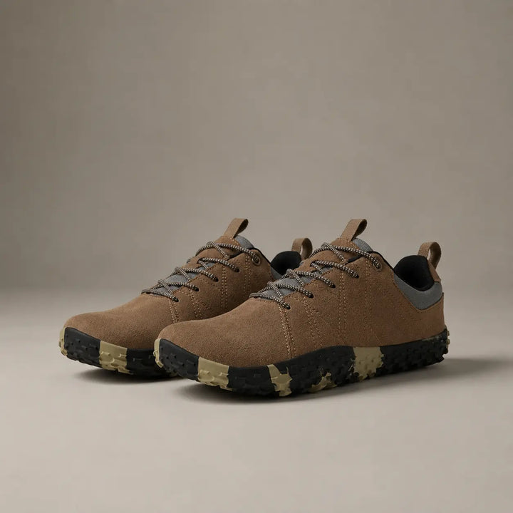Zero drop orthopedic hiking shoes, wide toe box for natural alignment and comfort.