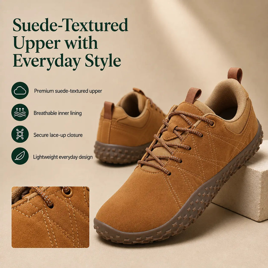 Comfortable wide toe box minimalist walking shoes, unisex for all outdoor enthusiasts.