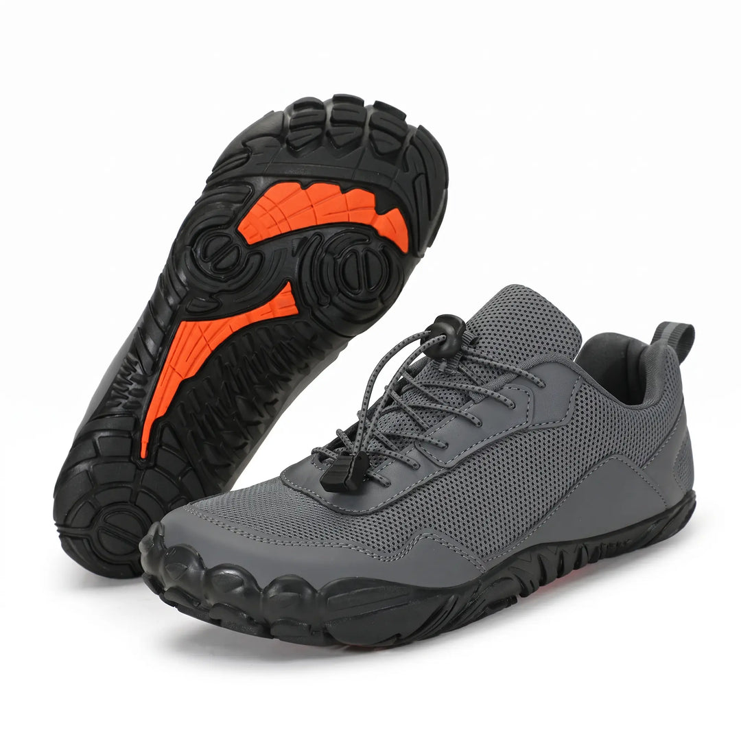 Comfort-focused unisex trainers for hiking, with a wide toe box, non-slip sole & orthopedic support.