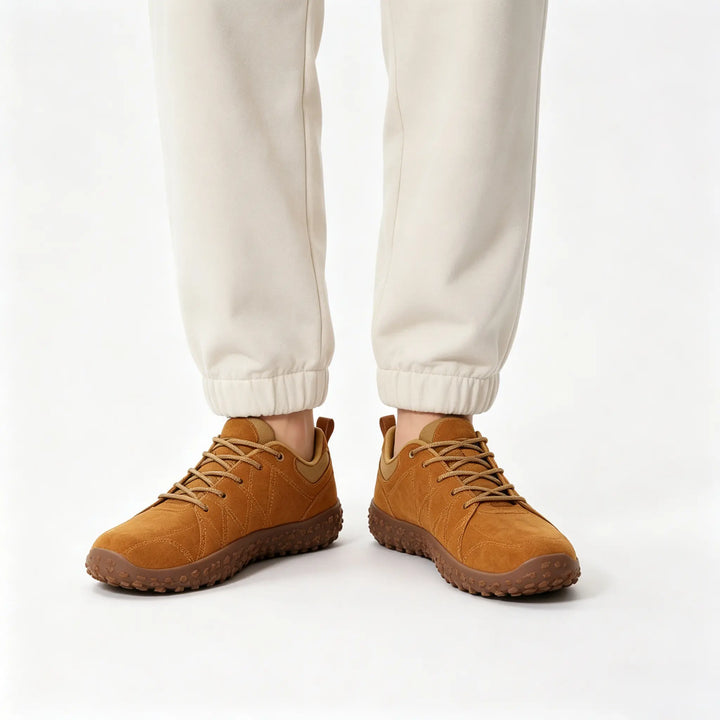 Unisex wide toe box hiking trainers, engineered for natural barefoot feel.