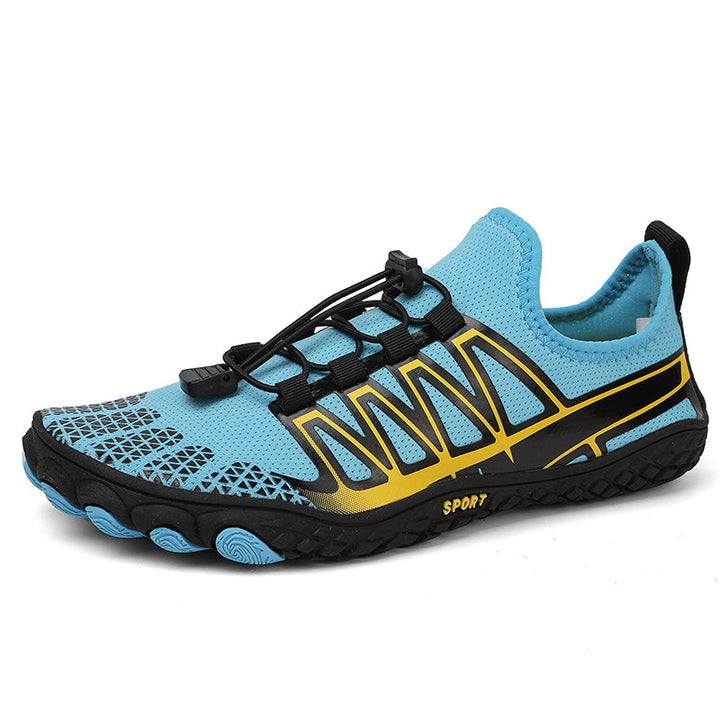 Barefoot running & training shoes, breathable mesh, designed for natural comfort.