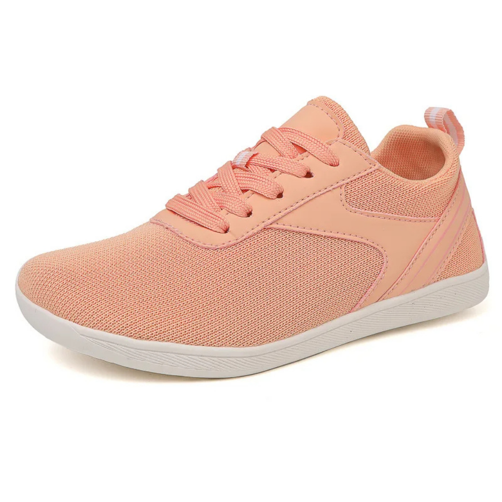 Minimalist unisex athletic shoes in black, featuring a wide toe box for natural foot splay and comfort