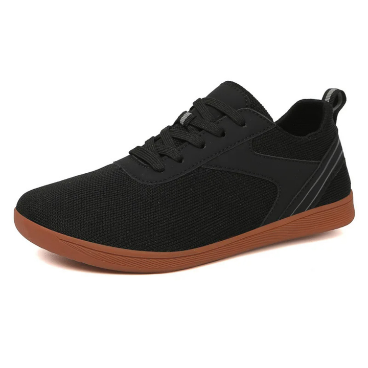 Lightweight unisex barefoot sneakers, ideal for walking, with a thin, flexible black rubber sole