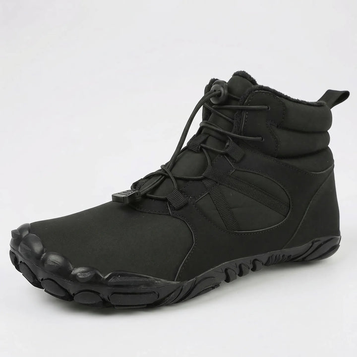 Warmth & natural movement: unisex barefoot winter ankle boots. Waterproof for all cold weather outdoor sports.