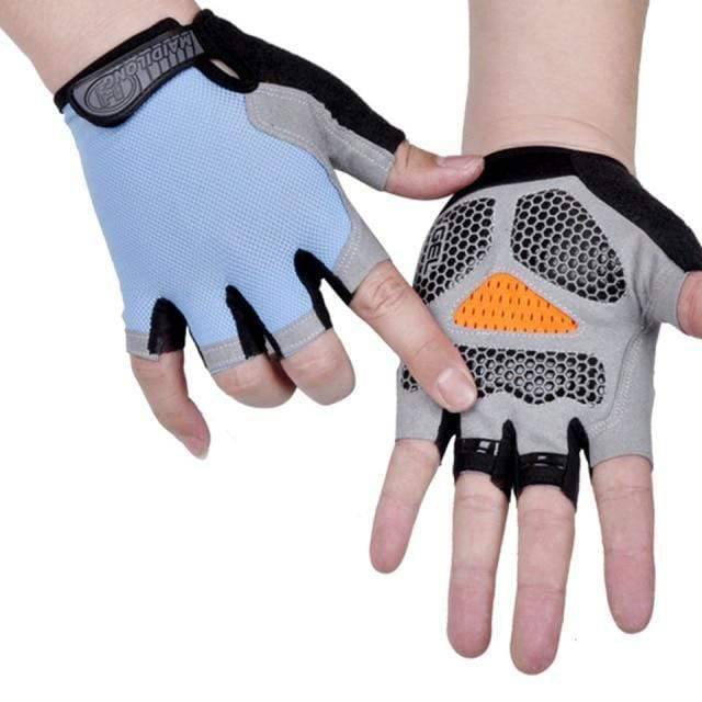 Unisex sports gloves with convenient finger loops for easy removal after rides