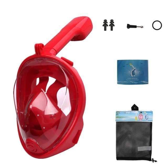 Adventure-ready full face diving mask, anti-fog design for clear underwater viewing