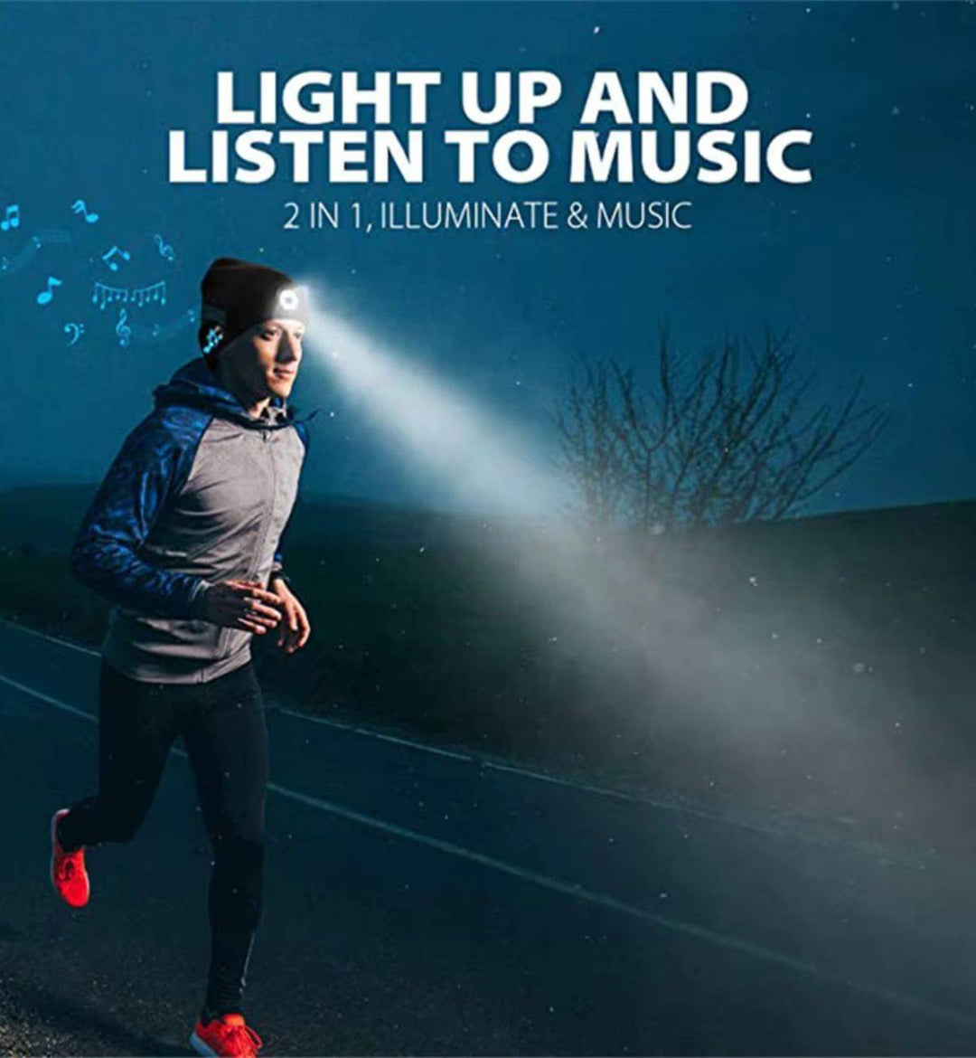 Comfortable wireless LED beanie hat, a perfect gift for anyone needing light and music during winter