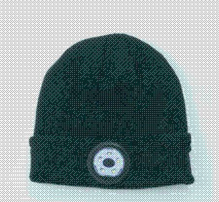 Warm wireless Bluetooth beanie hat with bright LED light for hands-free music and visibility