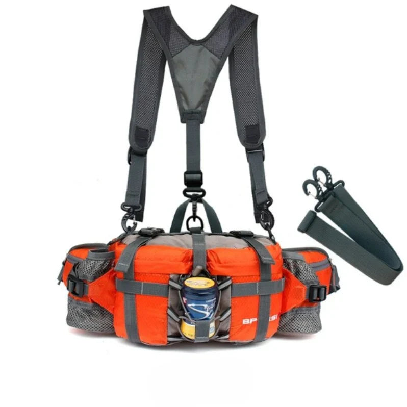 Unisex camouflage tactical waist pack, a durable outdoor sports bag for hiking and adventure gear