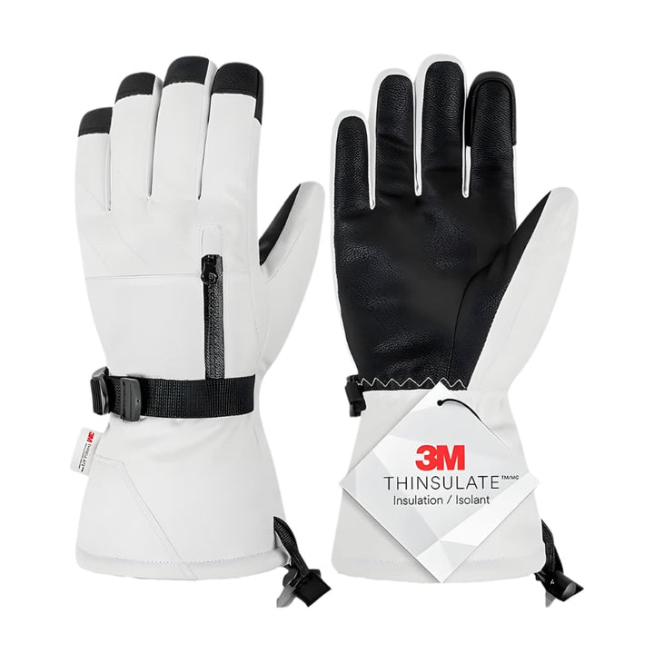 Black unisex cold weather gloves, waterproof, providing superior warmth for outdoor use
