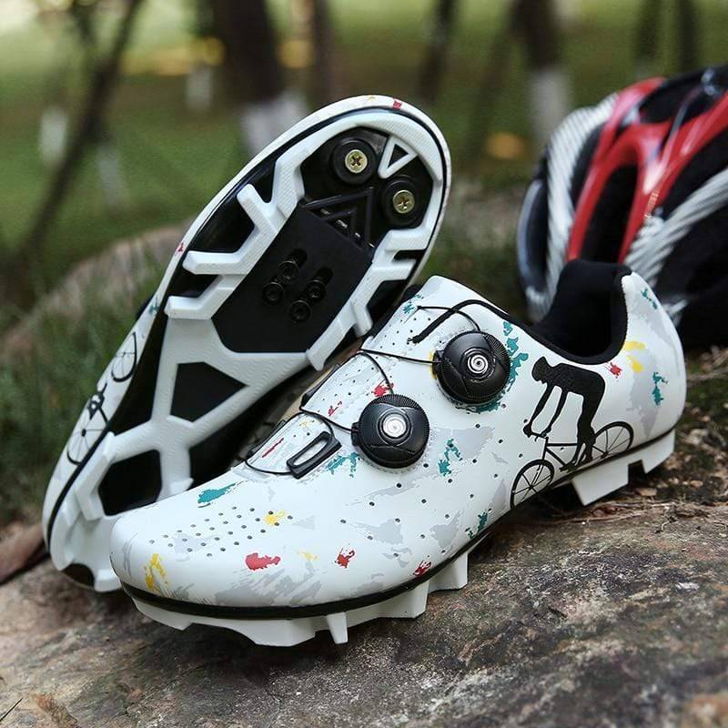 Unisex black winter self-locking cycling cleats for road & MTB, performance bike gear