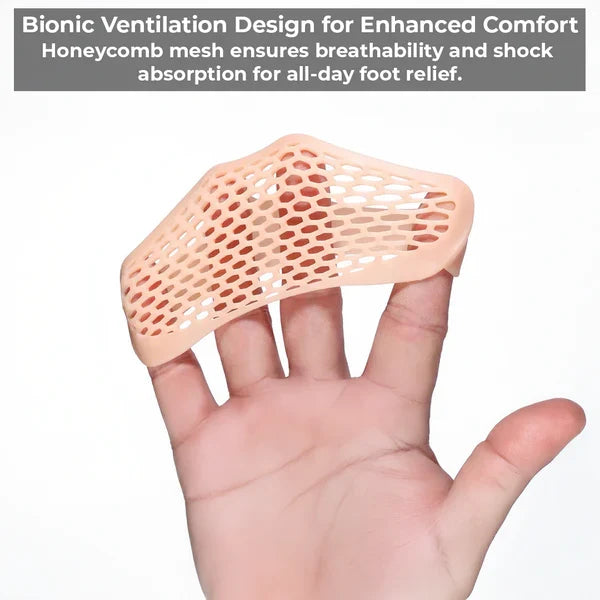 Durable, reusable, breathable gel metatarsal pads for unisex foot pain relief & long-lasting comfort.