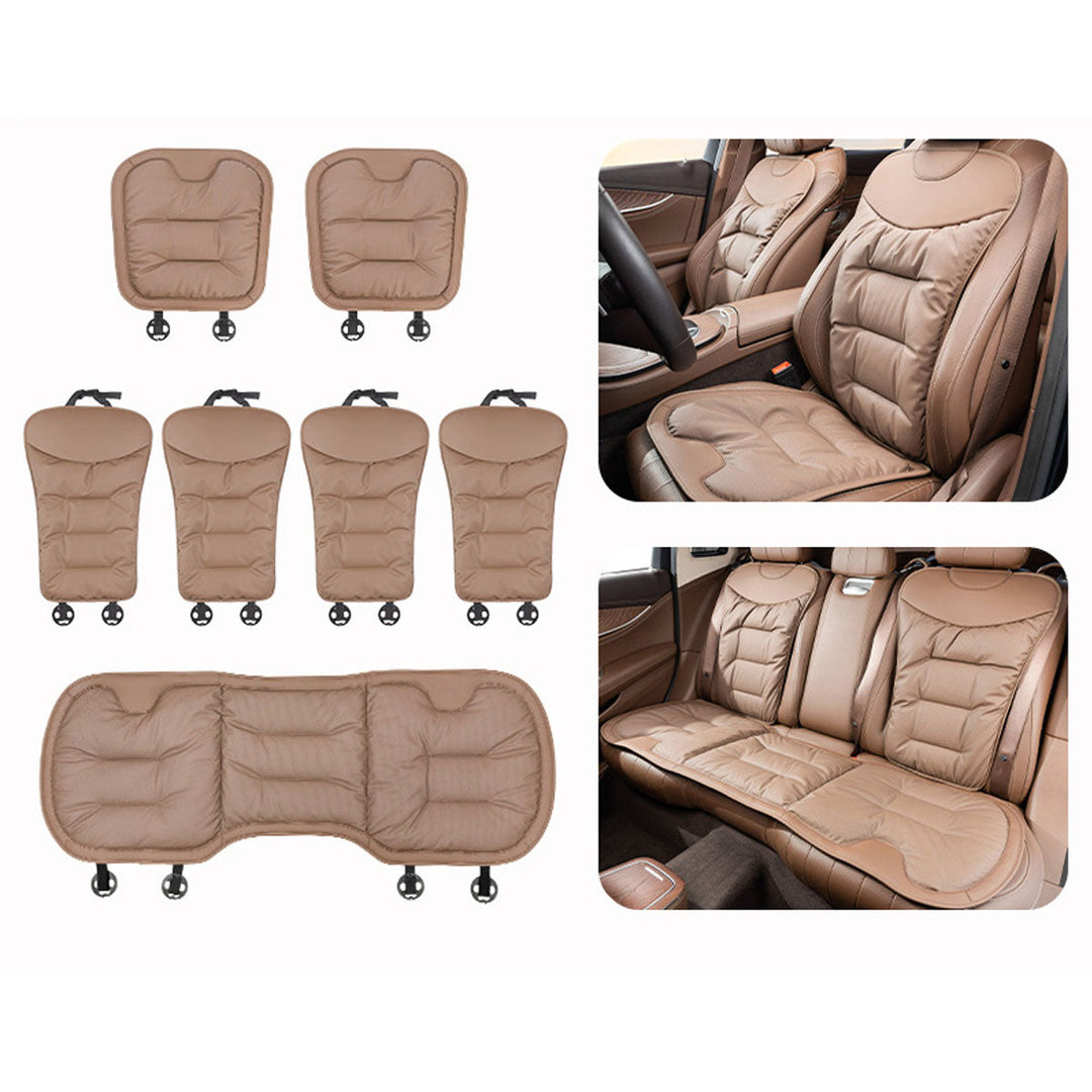 Unisex Breathable Napa Leather Full Car Seat Cover Set