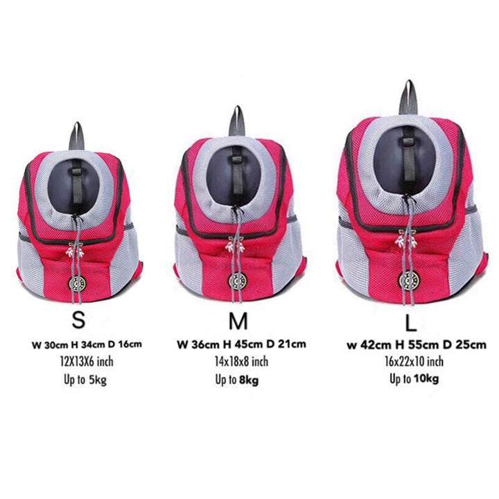 Pet travel backpack for dogs & cats. Breathable, hands-free carrier ideal for hiking, outdoor trips & adventures.