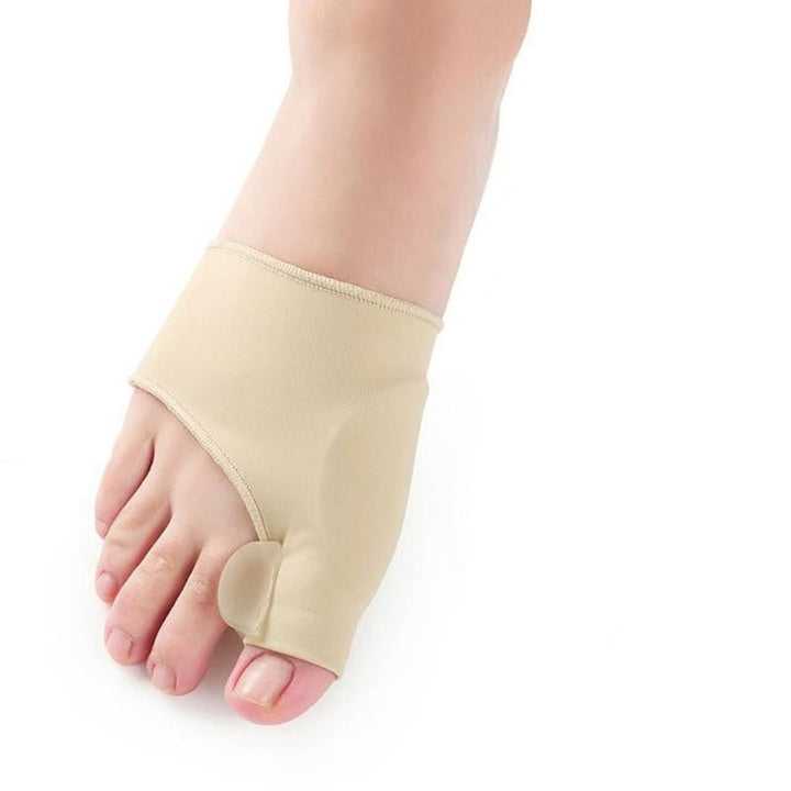 Unisex bunion corrector and toe separator for hallux valgus relief. Provides orthopedic support for foot pain.