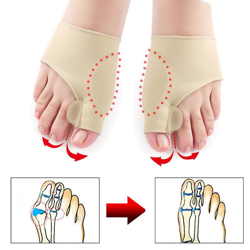 Soft silicone toe separator and bunion corrector, promoting toe alignment for comfort and active lifestyle.