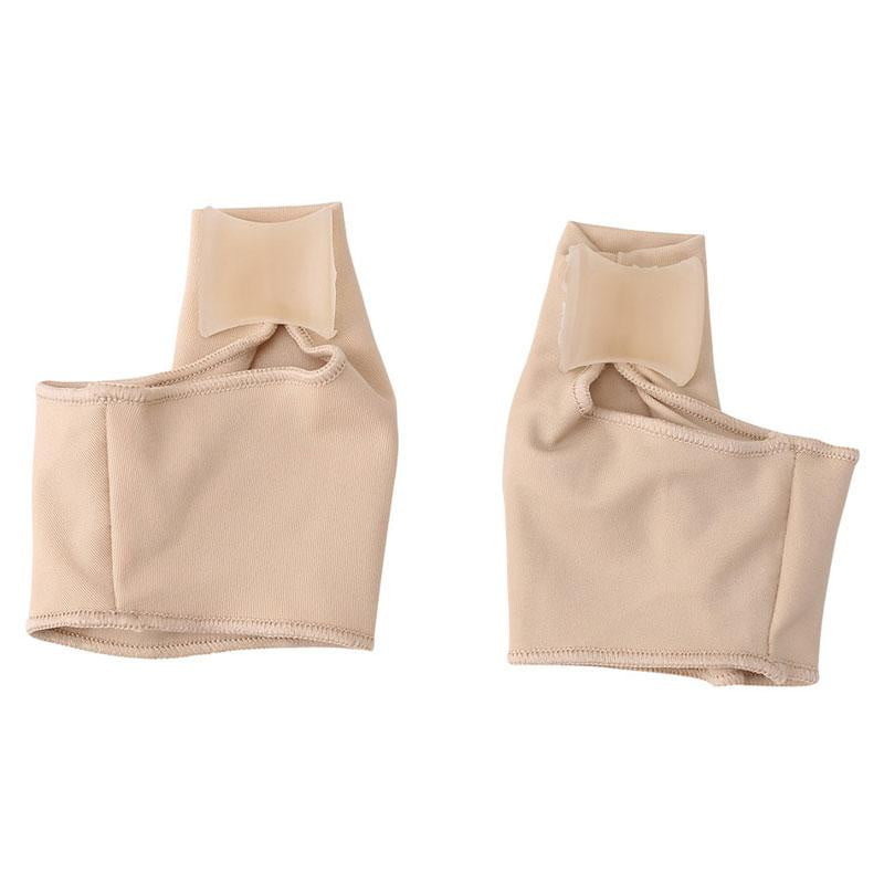 Pair of hallux valgus protectors for bunion pain relief and toe correction. Enhances foot care & alignment.