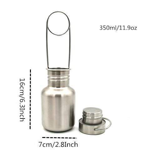 High-quality stainless steel bushcraft water bottle, a must-have for hiking & outdoor gear
