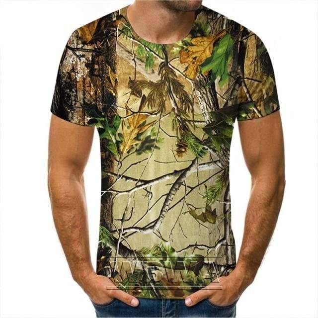 Broadcloth camouflage hunting tee, unisex, durable and breathable for all seasons