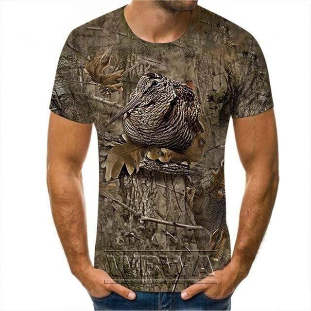 Unisex camouflage t-shirt, hunting and tactical apparel, polyester spandex blend