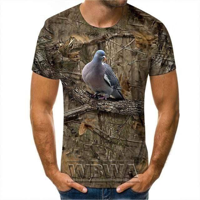 Hunting camouflage t-shirt, unisex, polyester spandex, tactical and comfortable outdoor wear