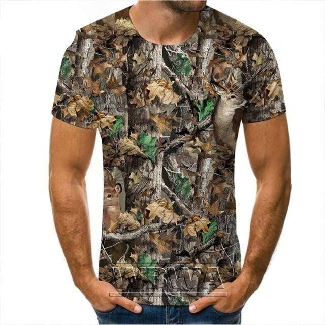 Unisex broadcloth camouflage t-shirt, durable and comfortable for any outdoor activity