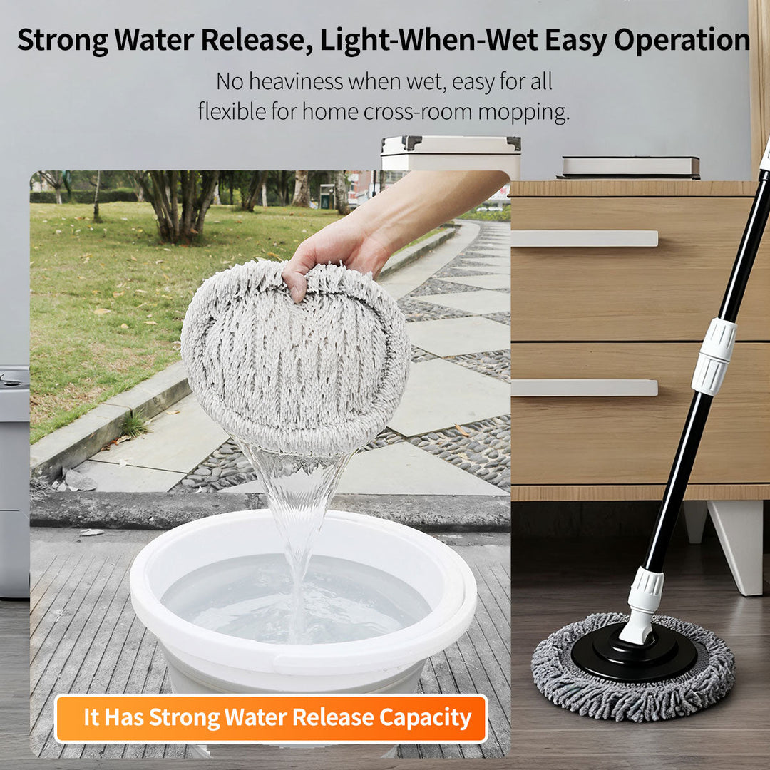 Chenille car wash mop kit, ergonomic design for easy reach and scratch-free vehicle cleaning.