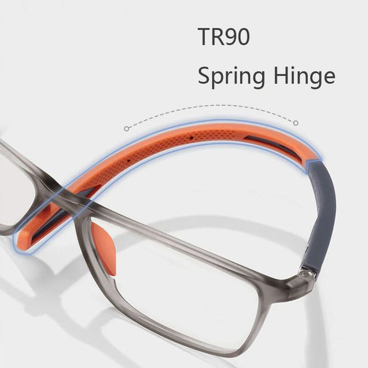 Stylish ClarityFlex vision aid glasses, designed for clear near vision, book reading & computer use.