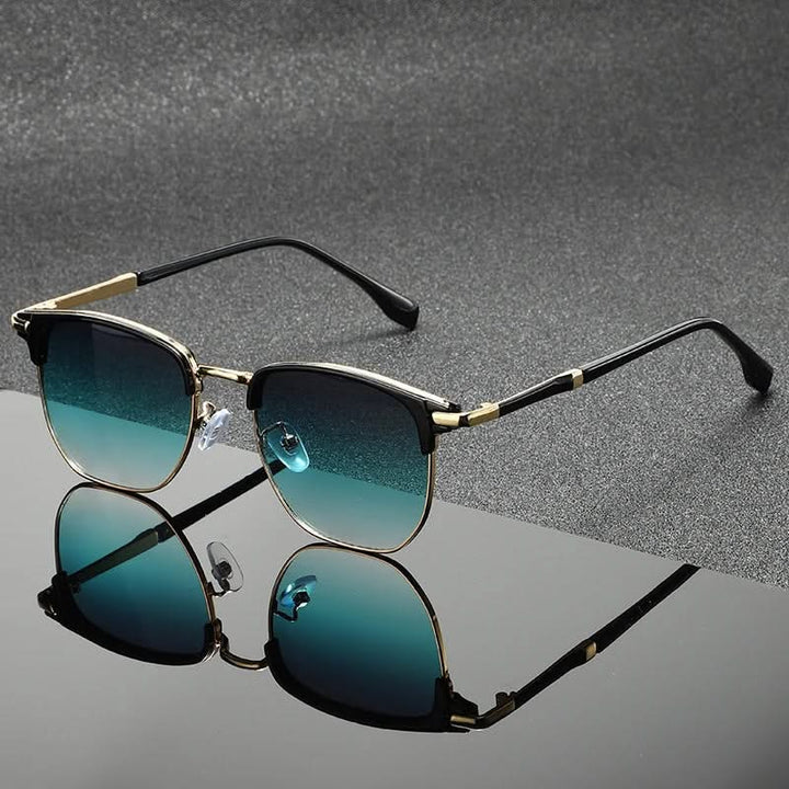 Classic Clubmaster sunglasses, unisex, with UV protection & anti-scratch lenses.