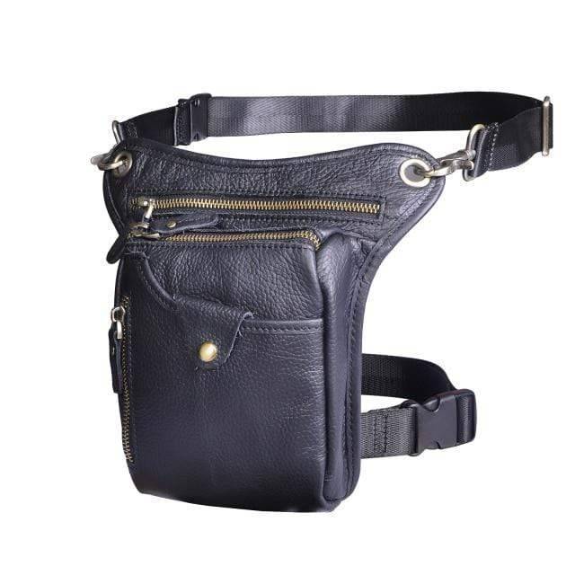 Interior view of unisex leather shoulder bag, showing spacious compartment for essentials