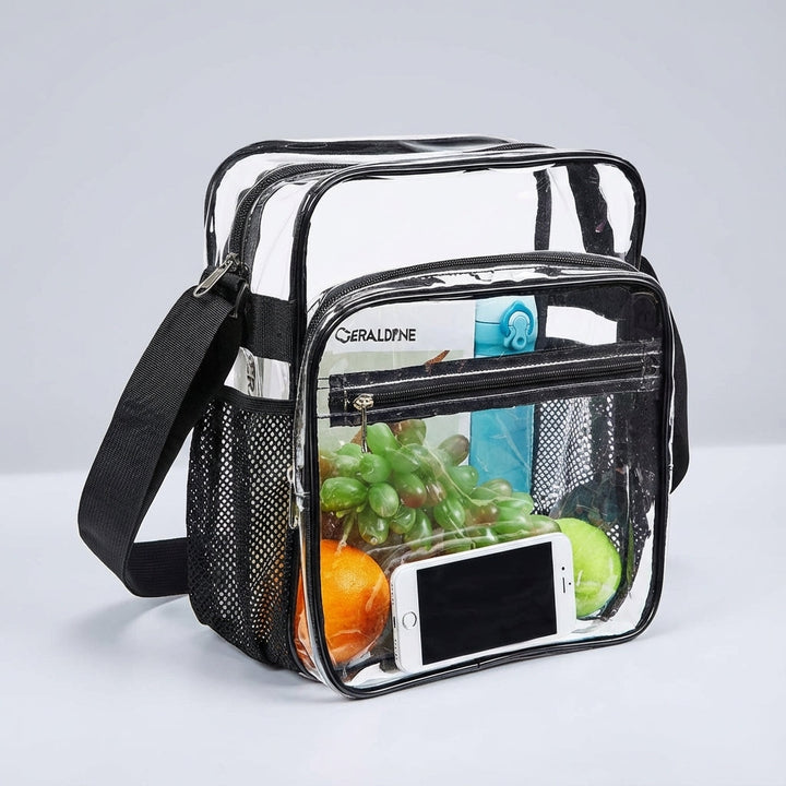 Versatile unisex clear travel bag, perfect for stadiums, concerts, and any event needing a transparent purse.