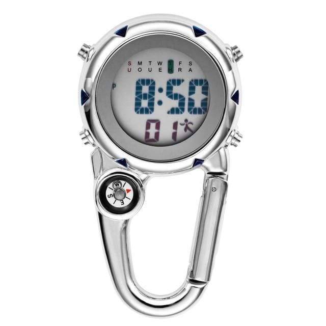 Unisex clip-on watch with clear numerical display, suitable for various outdoor activities